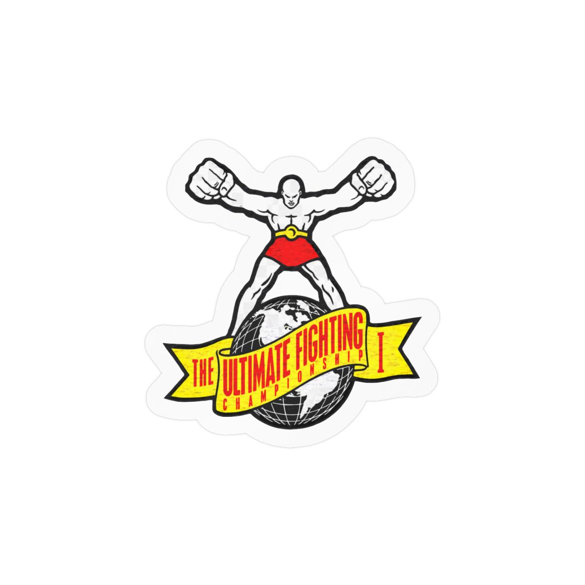 Retro UFC Logo Sticker | Bold Vinyl Decal - MMA Fan Gear - alternate angle 1, merchandise