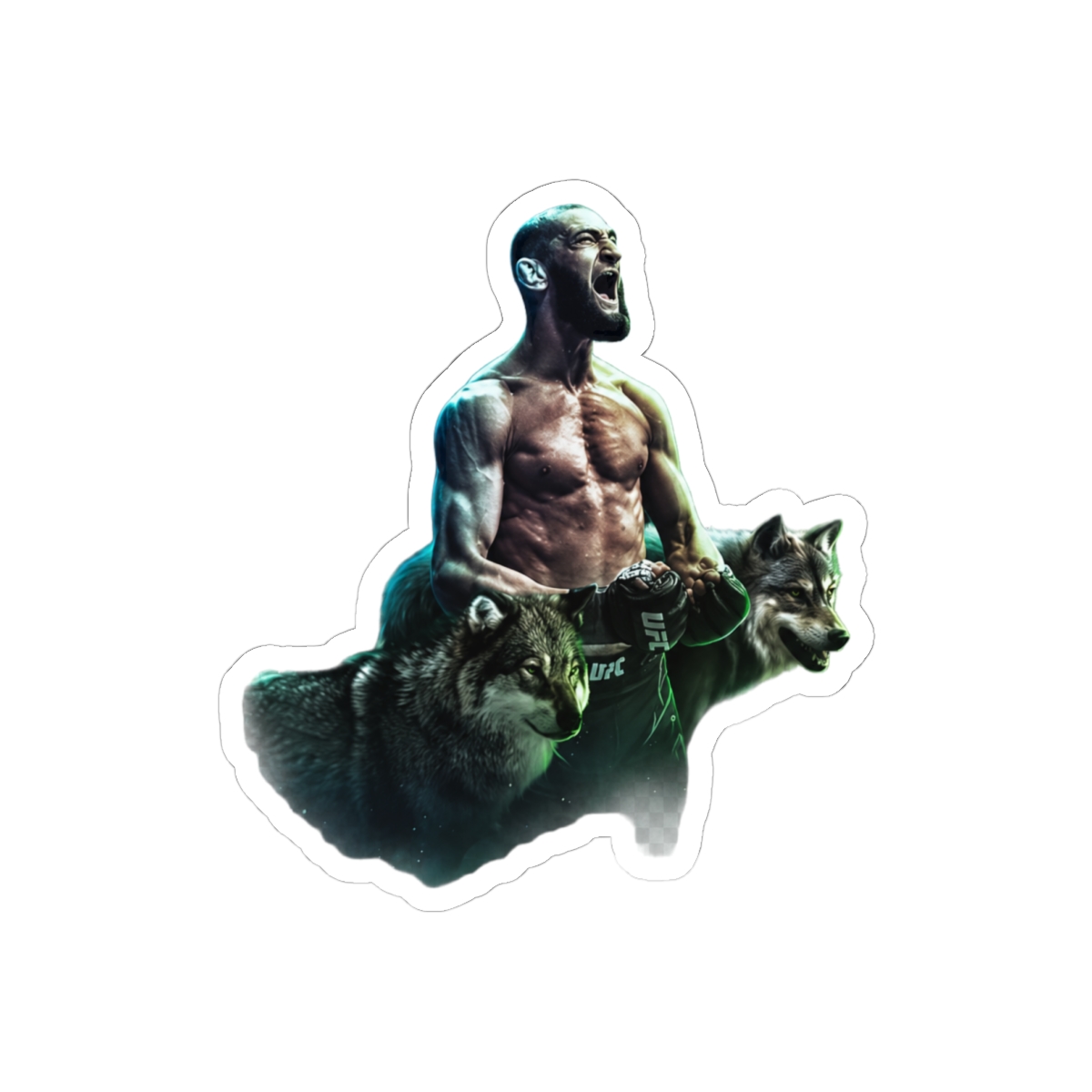 Khamzat Chimaev Borz UFC Bold Sticker | MMA Grappler Vinyl Decal