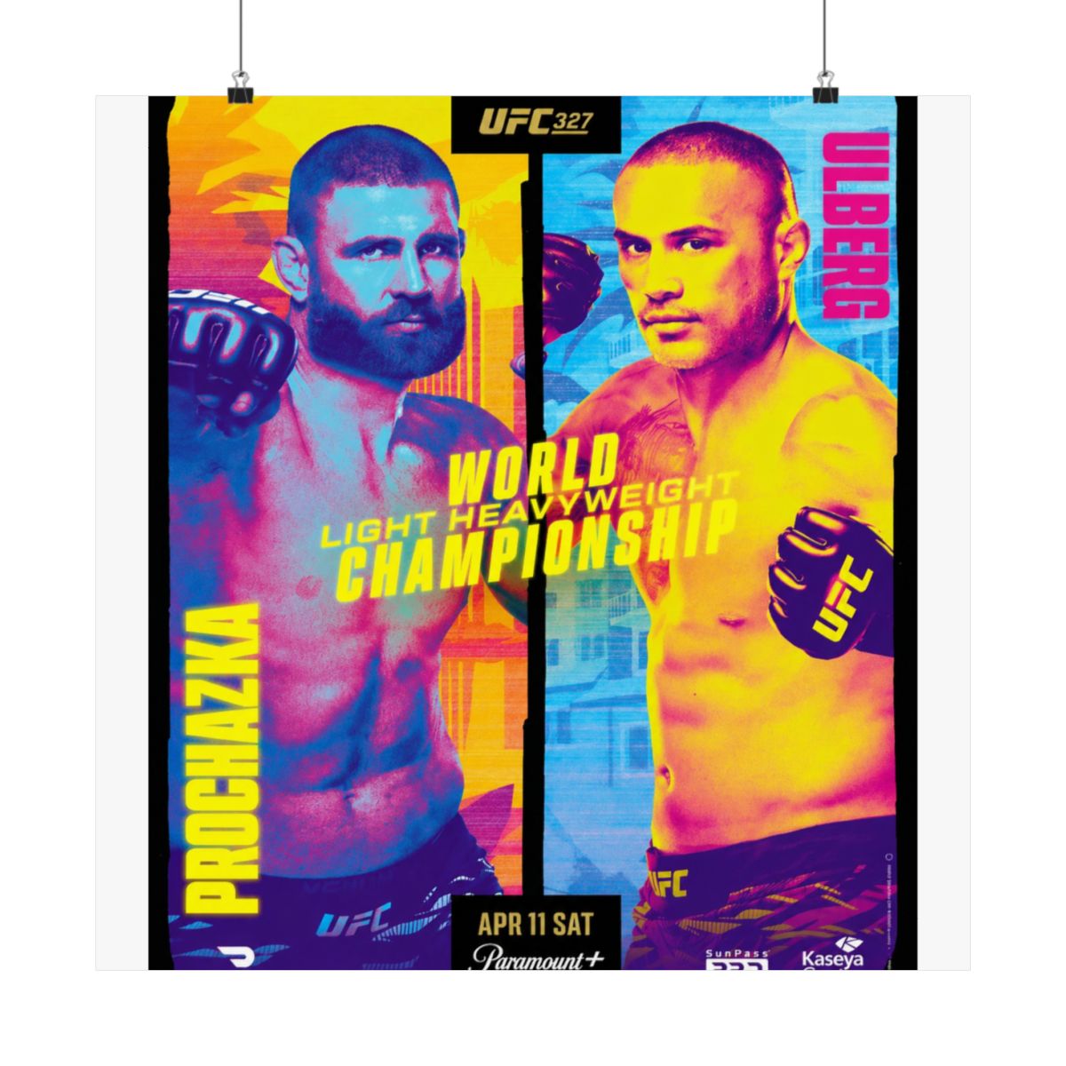 UFC 327: Procházka vs Ulberg First Edition Autographed Event Poster - alternate angle 5, merchandise