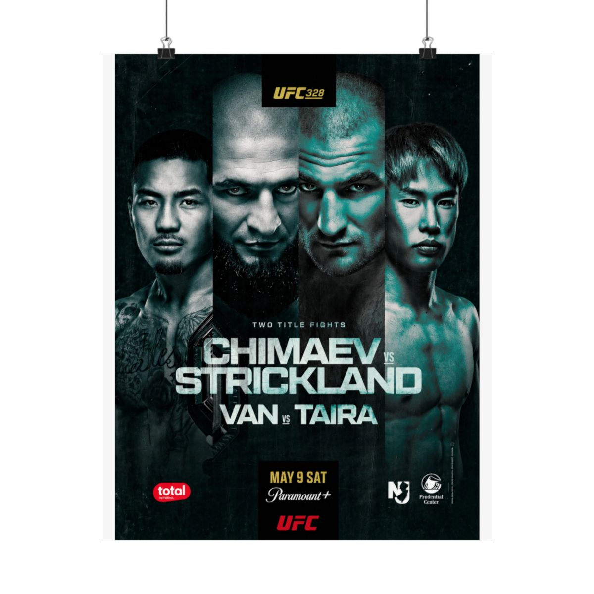 UFC 328: Chimaev vs Strickland Autographed Event Poster