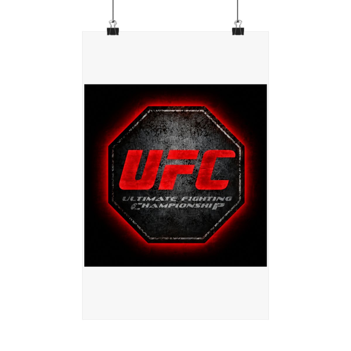 UFC neon sign, UFC led sign, Ufc logo, Fighting neon sign, Boxing neon sign, Ufc lover gift, GYM neon sign, Ufc wall art, Ufc wall decor - alternate angle 1, merchandise