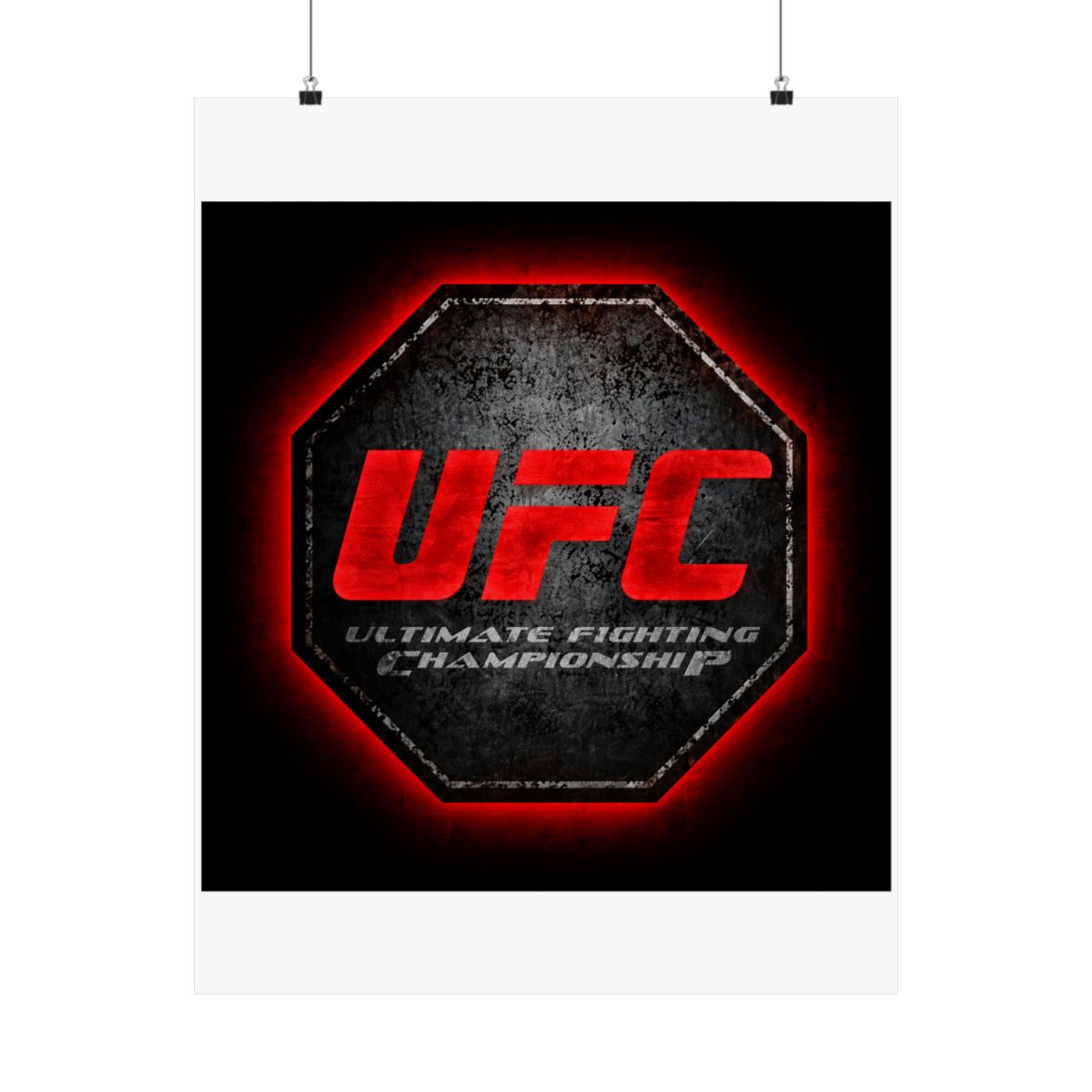 UFC neon sign, UFC led sign, Ufc logo, Fighting neon sign, Boxing neon sign, Ufc lover gift, GYM neon sign, Ufc wall art, Ufc wall decor - alternate angle 5, merchandise