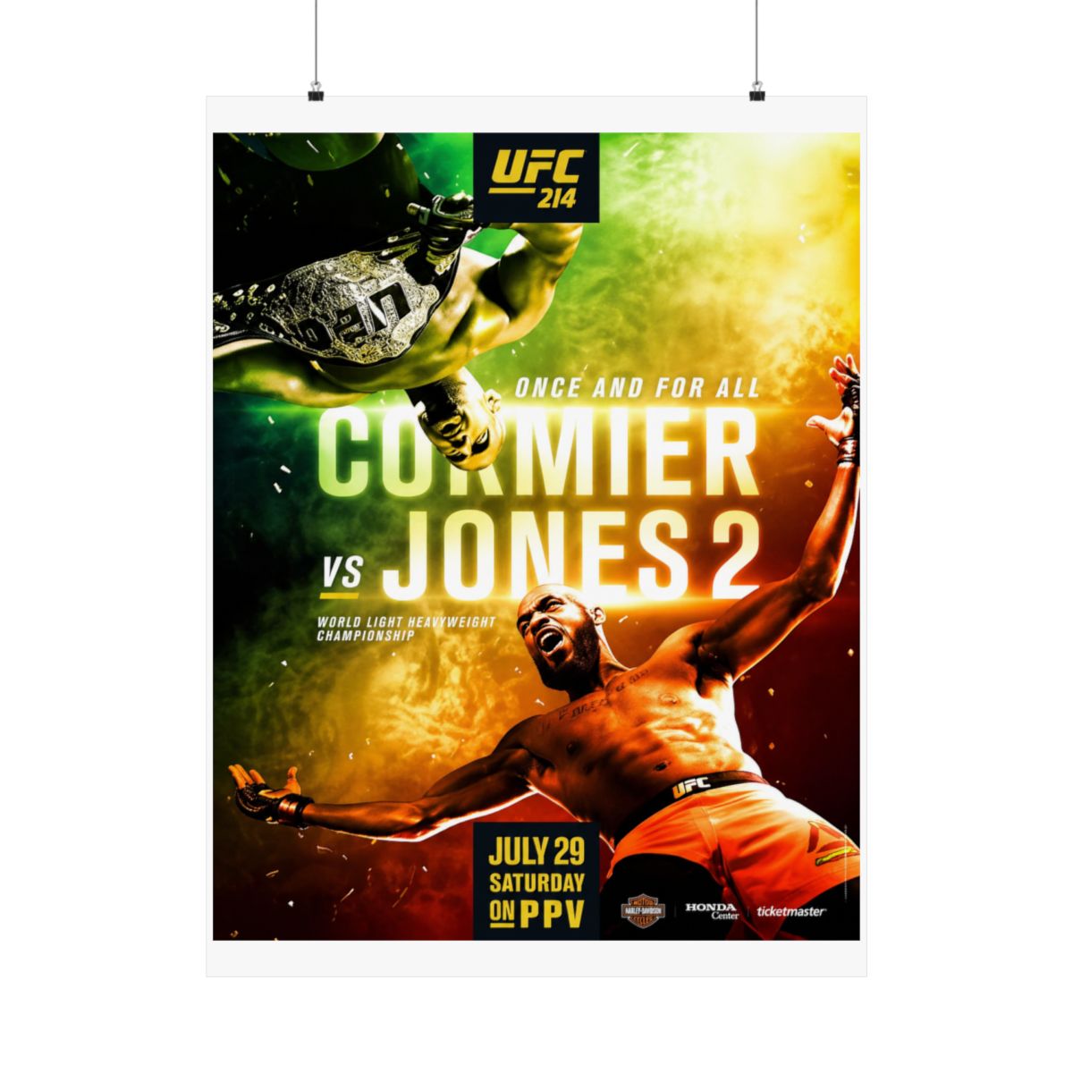 UFC "Once and for all Cormier vs Jones 2" Poster - alternate angle 3, merchandise