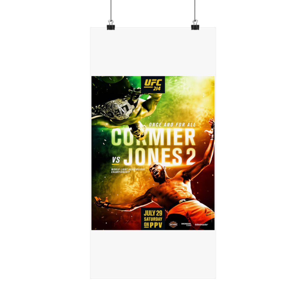 UFC "Once and for all Cormier vs Jones 2" Poster - alternate angle 1, merchandise
