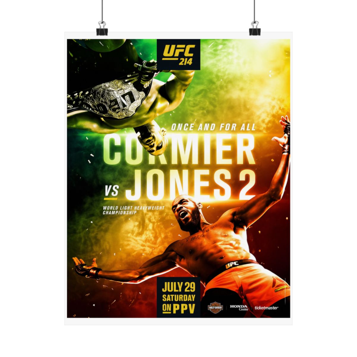 UFC "Once and for all Cormier vs Jones 2" Poster - alternate angle 2, merchandise