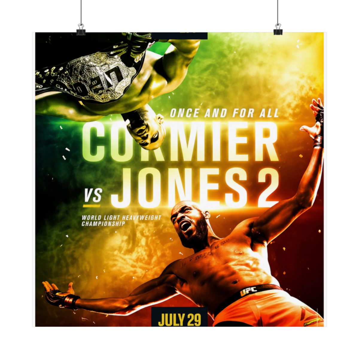 UFC "Once and for all Cormier vs Jones 2" Poster - alternate angle 5, merchandise