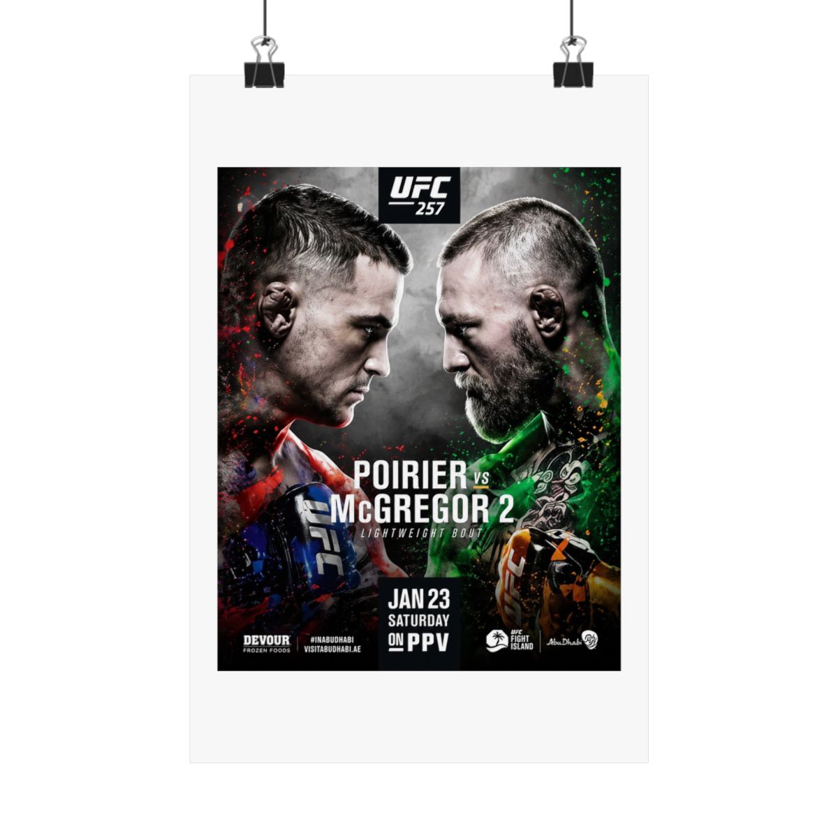 UFC "257" Poster - alternate angle 1, merchandise