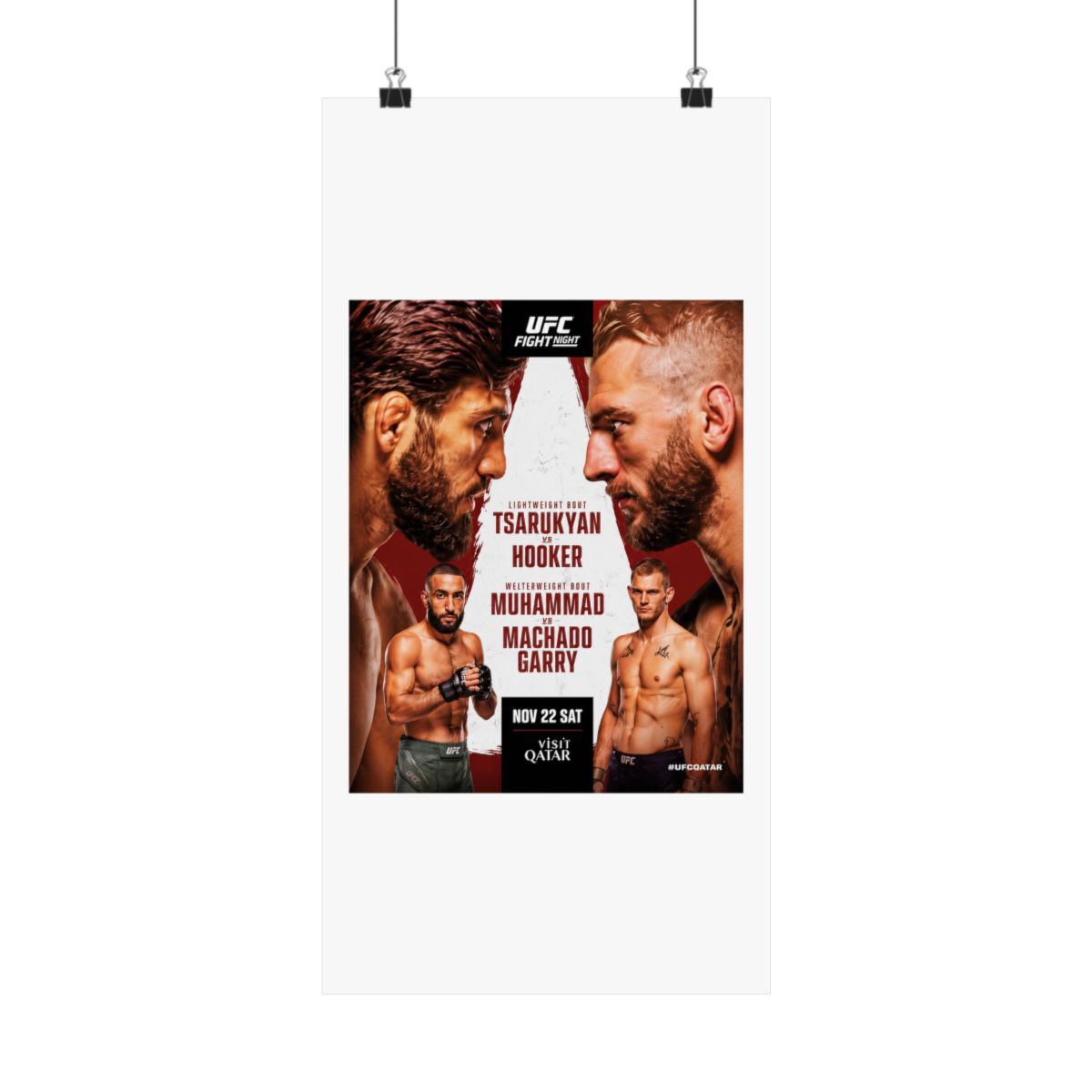 UFC Fight Night 265 Poster | Tsarukyan vs Hooker, Qatar - alternate angle 5, merchandise
