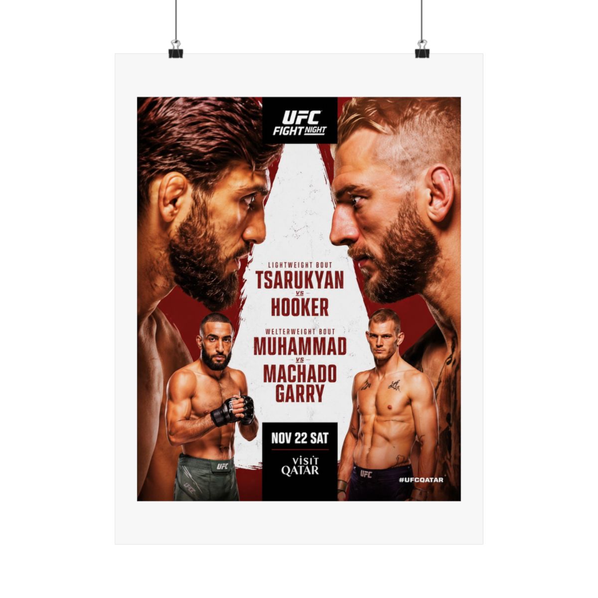 UFC Fight Night 265 Poster | Tsarukyan vs Hooker, Qatar - alternate angle 4, merchandise