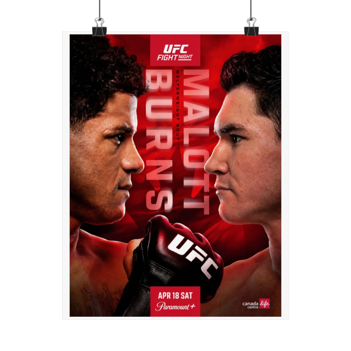 UFC Fight Night: Burns vs Malott First Edition Autographed Event Poster